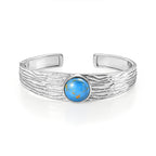 Blue Turquoise Cuff Bangle (Size - 7.5) 9.58 Ct._8479504