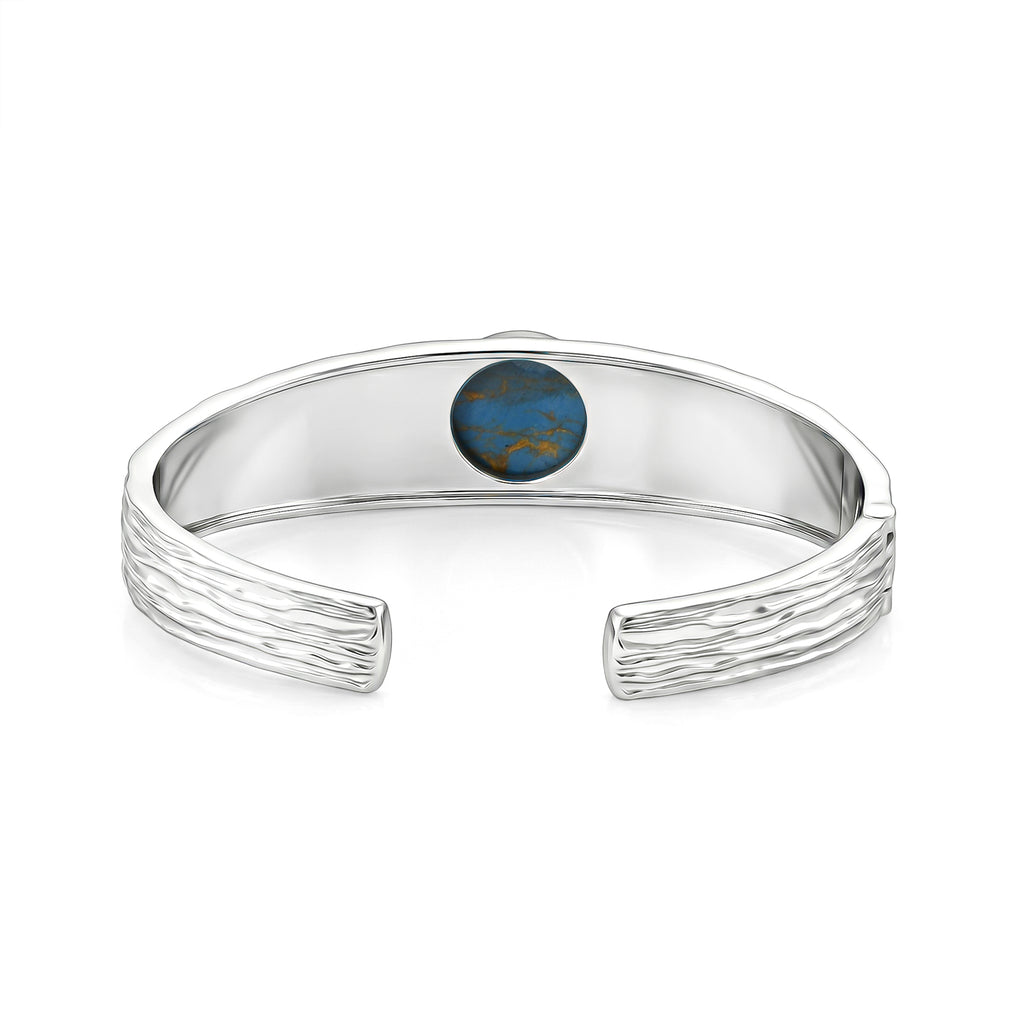 Blue Turquoise Cuff Bangle (Size - 7.5) 9.58 Ct._8479504_4