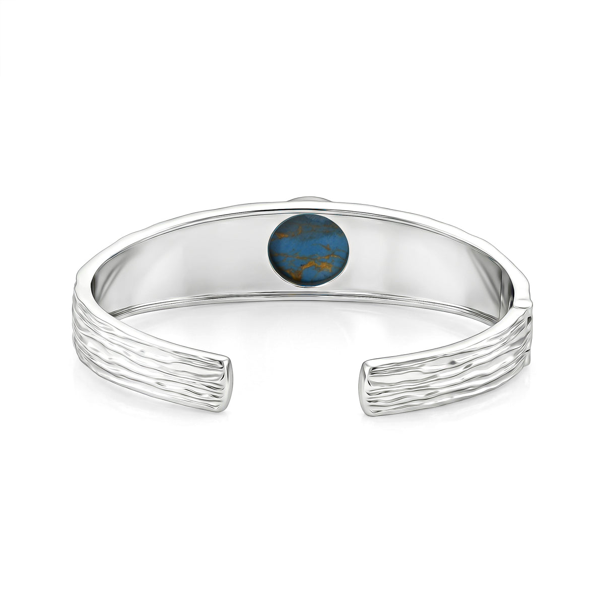 Blue Turquoise Cuff Bangle (Size - 7.5) 9.58 Ct. 8479504 4