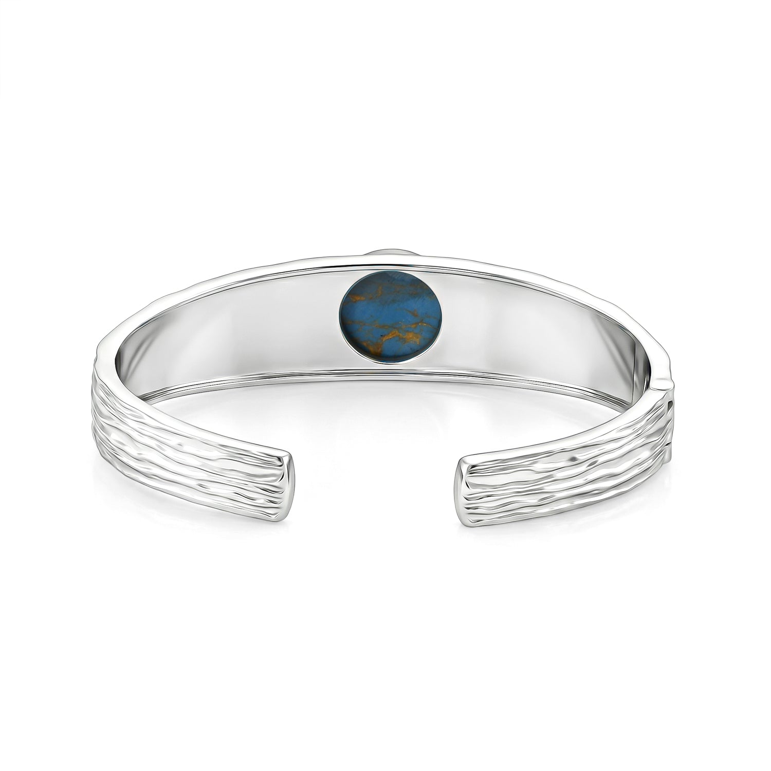 Blue Turquoise Cuff Bangle (Size - 7.5) 9.58 Ct. 8479504 4