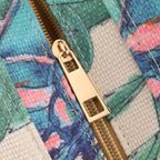 Set of 2 - Butterfly & Tropical Palm Print RFID Blocking Tote Bag & Cellphone Purse - Green & Multi_8479523_6