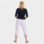 Pure and Natural Elasticated Waist Cropped Stretched Trousers with 20Inch Inseam (Size 16) - White_8479605_3