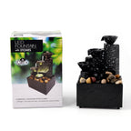 Multi-Level Waterfall Pouring Bowl Water Flow Fountain Tabletop Ornament (Size 11x9x17 cm)_8479750