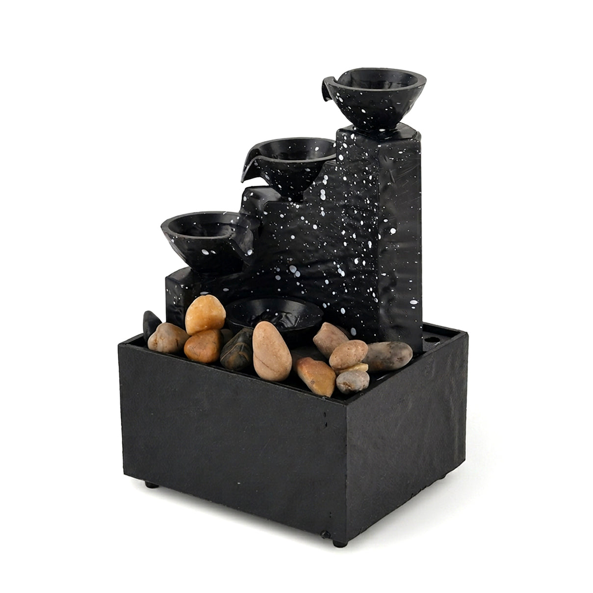 Multi-Level Waterfall Pouring Bowl Water Flow Fountain Tabletop Ornament (Size 11x9x17 cm) V32515149 2