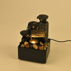 Multi-Level Waterfall Pouring Bowl Water Flow Fountain Tabletop Ornament (Size 11x9x17 cm)_8479750_3