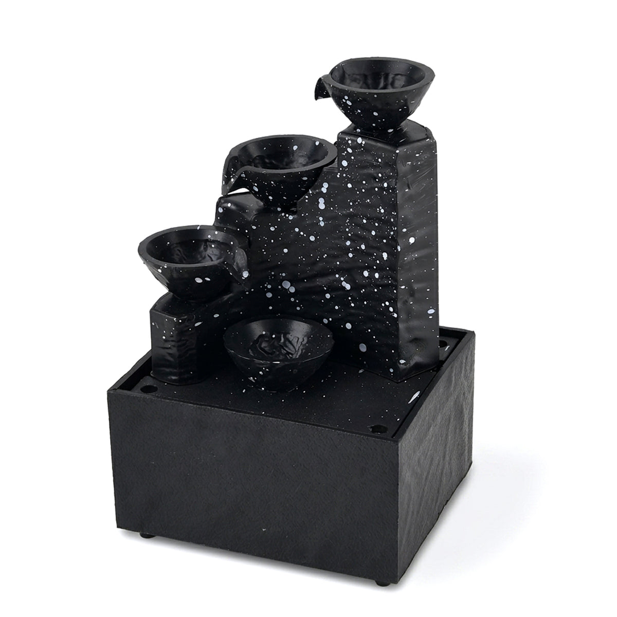 Multi-Level Waterfall Pouring Bowl Water Flow Fountain Tabletop Ornament (Size 11x9x17 cm) V32515149 5