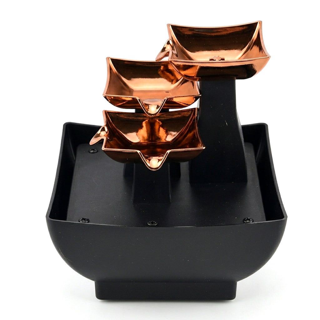 Tiered Bowls Gentle Cascade Step Down Water Flow Fountain Tabletop Ornament (Size 12x13x12 cm)_8479751_5