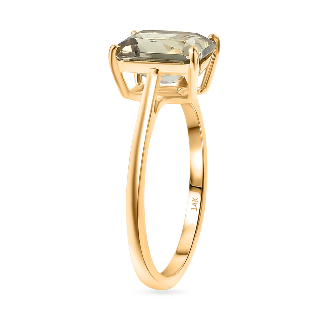 14K Yellow Gold AAAA Turkizite Solitaire Ring 3.09 Cts_8479776_3