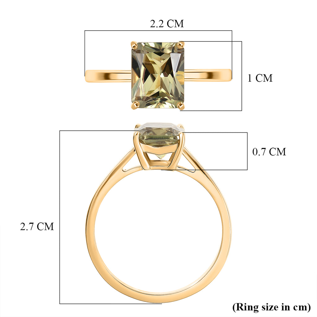 14K Yellow Gold AAAA Turkizite Solitaire Ring 3.09 Cts_8479776_5