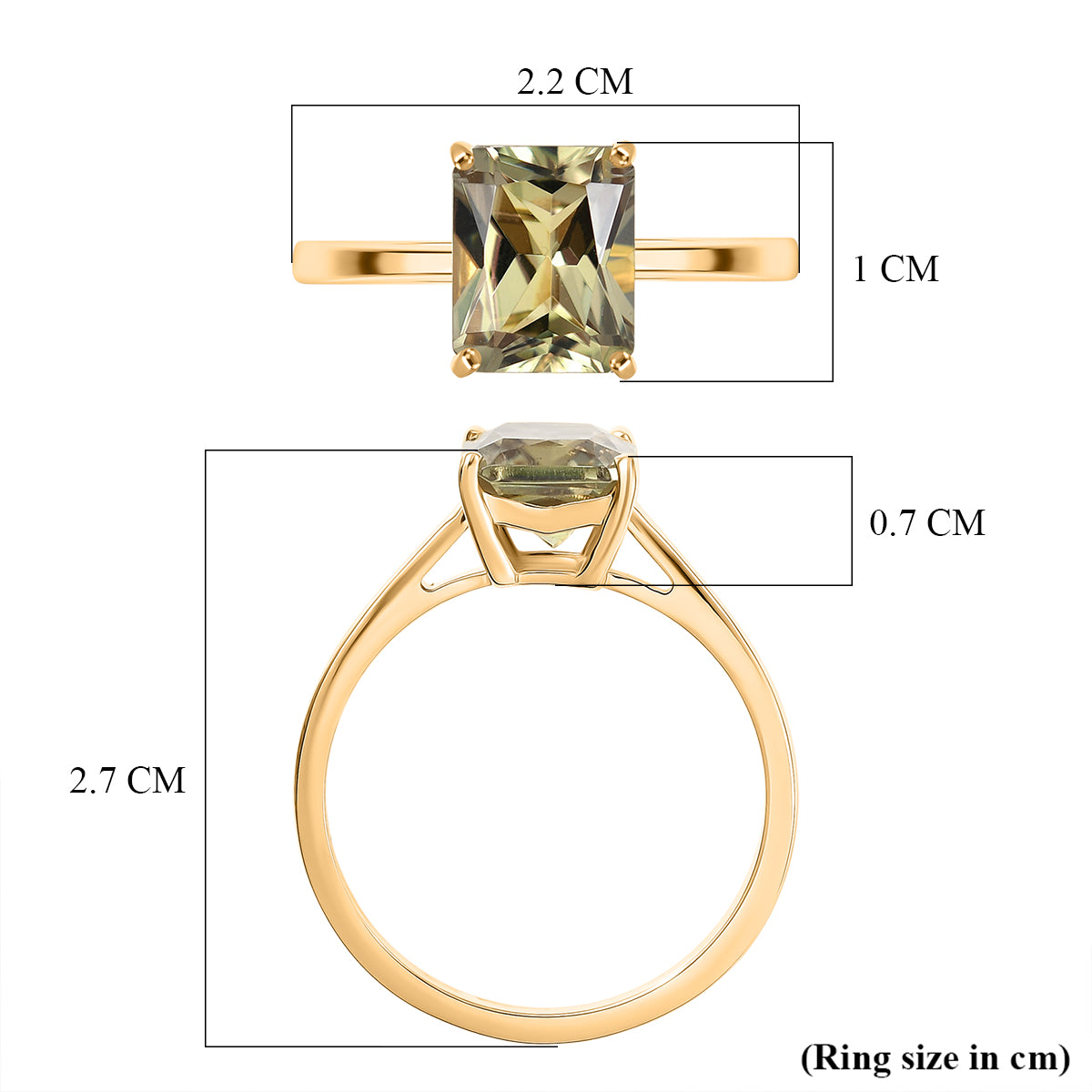 14K Yellow Gold AAAA Turkizite Solitaire Ring 3.09 Ct. 8479776 11