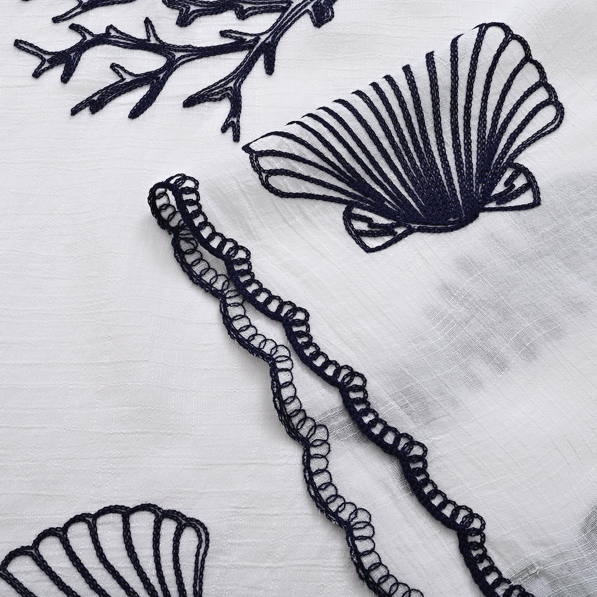La Marey Embroidered Large Scarf (One Size) - White V32566857 8