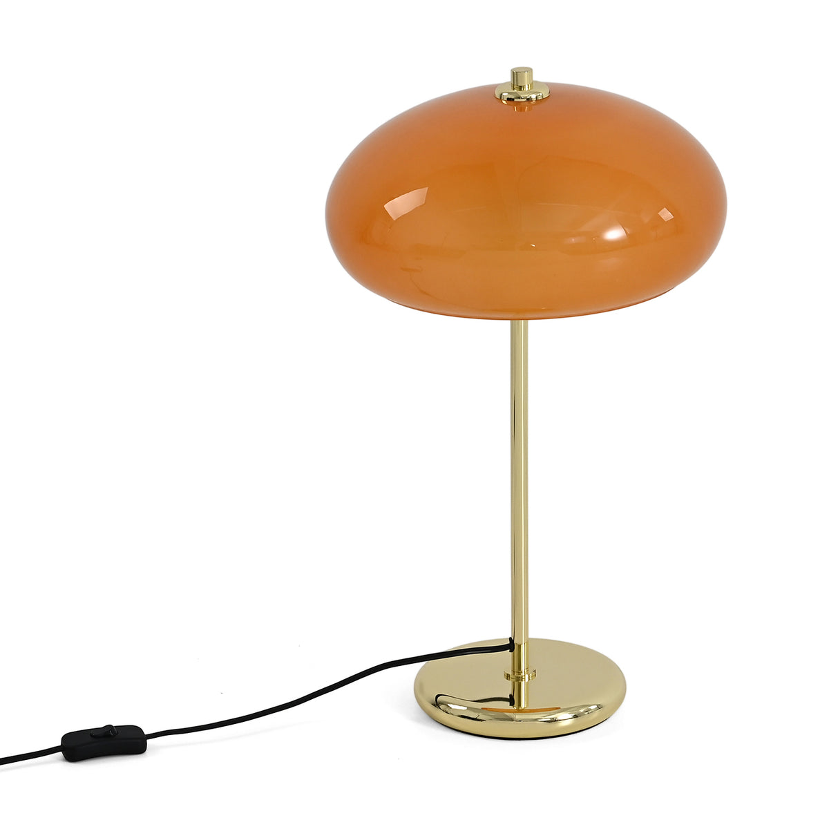 Livmore Retro Style Nordic Dome Mushroom Table Lamp - Orange V32663472 0