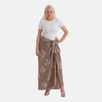 La Marey Embroidered Large Scarf (One Size) - Brown_8480119_3