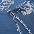 La Marey Embroidered Large Scarf (One Size) - Blue_8480120_7