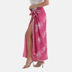 La Marey Embroidered Large Scarf (One Size) - Pink_8480121_5