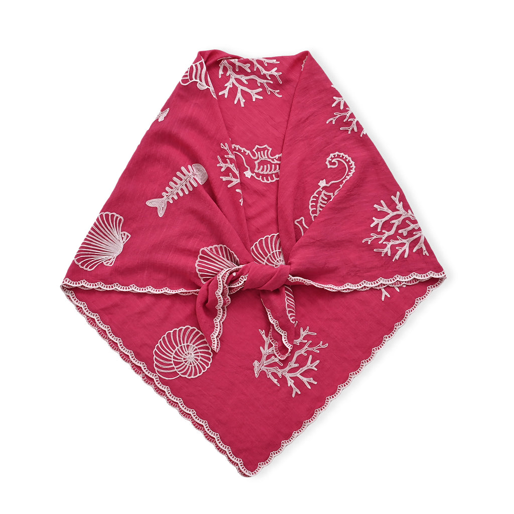 La Marey Embroidered Large Scarf (One Size) - Pink_8480121_6