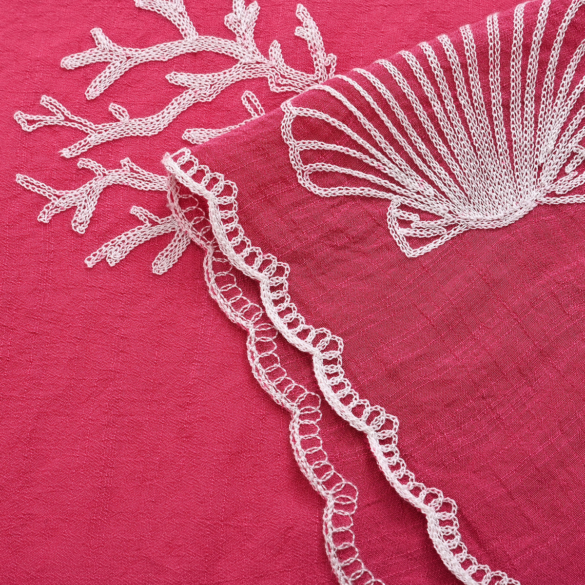 La Marey Embroidered Large Scarf (One Size) - Pink V32563286 8