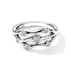 Lucy Q - Lab Grown Diamond Ring in Rhodium Overlay Sterling Silver 0.36 Ct._8480276
