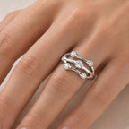 Lucy Q - Lab Grown Diamond Ring in Rhodium Overlay Sterling Silver 0.36 Ct._8480276_1