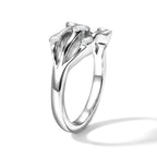 Lucy Q - Lab Grown Diamond Ring in Rhodium Overlay Sterling Silver 0.36 Ct._8480276_3