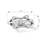 Lucy Q - Lab Grown Diamond Ring in Rhodium Overlay Sterling Silver 0.36 Ct._8480276_5
