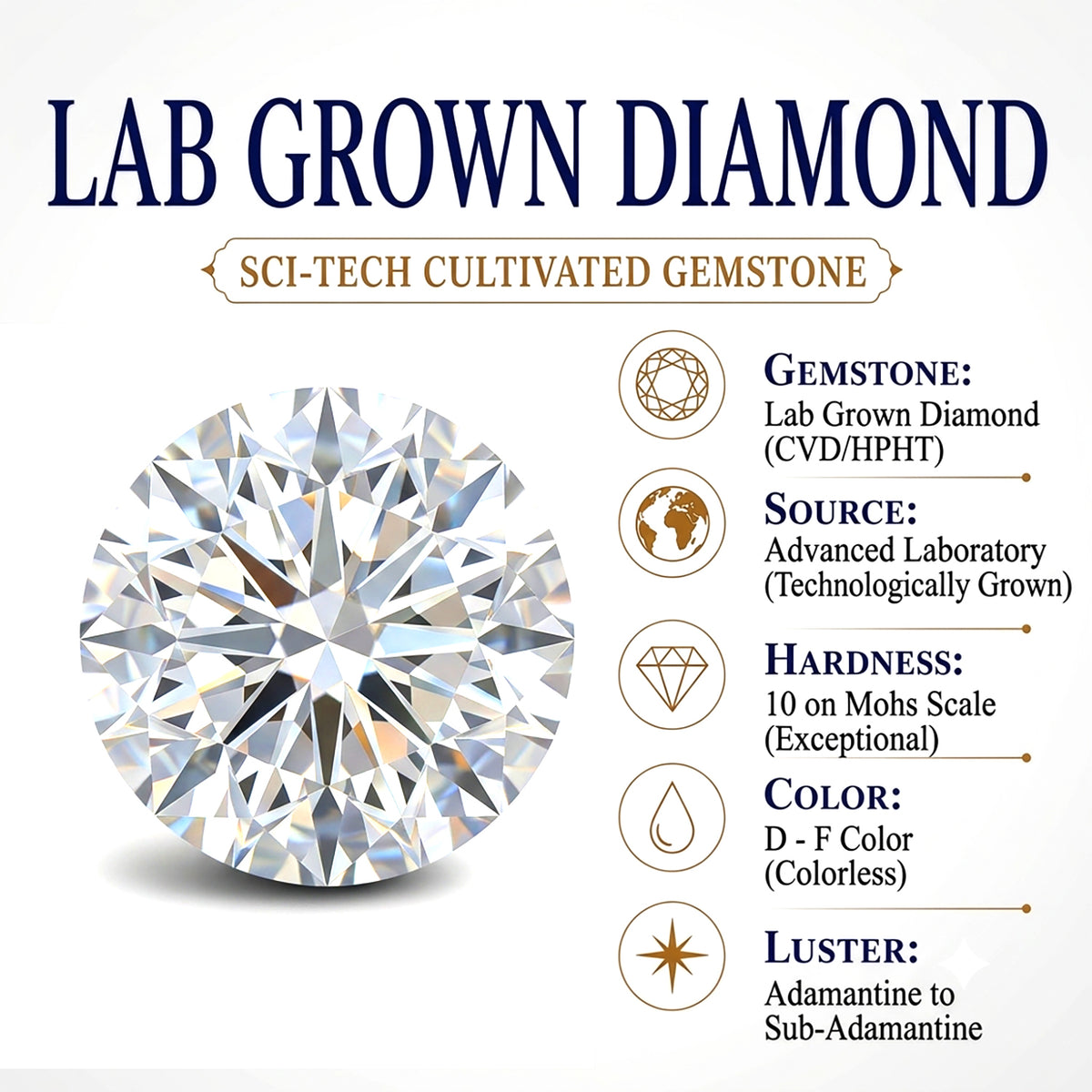 Lucy Q - Lab Grown Diamond (VS/E-F) Bubble Ring in Rhodium Overlay Sterling Silver 8480276 7