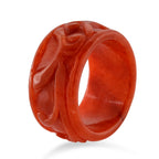 Enhanced Red Jade Curved Ring 40.00 Ct._8480361_3
