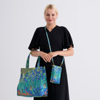 Set of 2 - Van Gogh Irises Tote Bag & Cellphone Purse - Blue & Multi_8480376_2