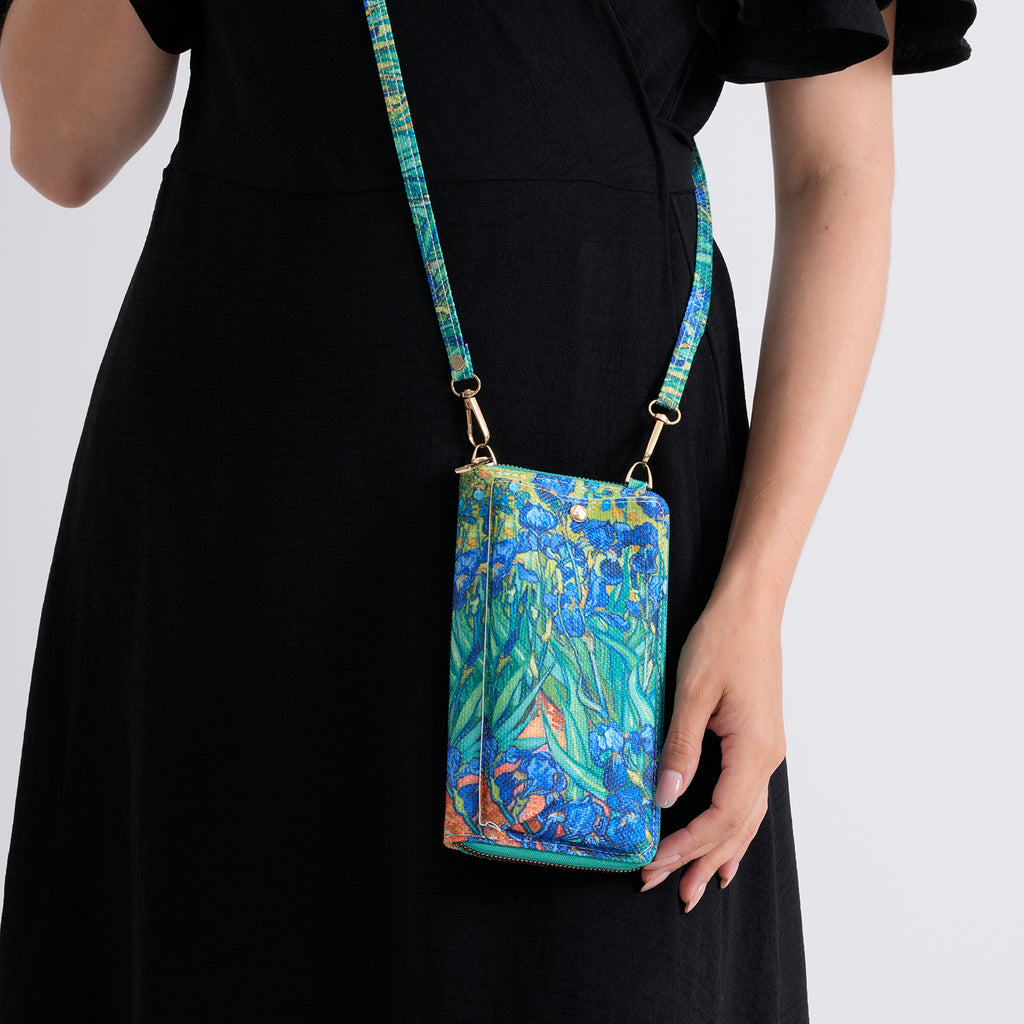 Set of 2 - Van Gogh Irises Tote Bag & Cellphone Purse - Blue & Multi_8480376_3