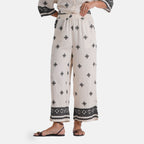 La Marey Placement Print Trousers (Size S/M, 8 To 14) - Cream & Black_8480556_4