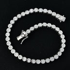 Luxuriant SI-G/H Lab Grown Diamond Tennis Bracelet with GB Lock Box (Size - 7.5) in Rhodium Overlay Sterling Silver, Silver Wt. 11.81 Gms_8481039_1
