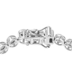 Luxuriant SI-G/H Lab Grown Diamond Tennis Bracelet with GB Lock Box (Size - 7.5) in Rhodium Overlay Sterling Silver, Silver Wt. 11.81 Gms_8481039_3