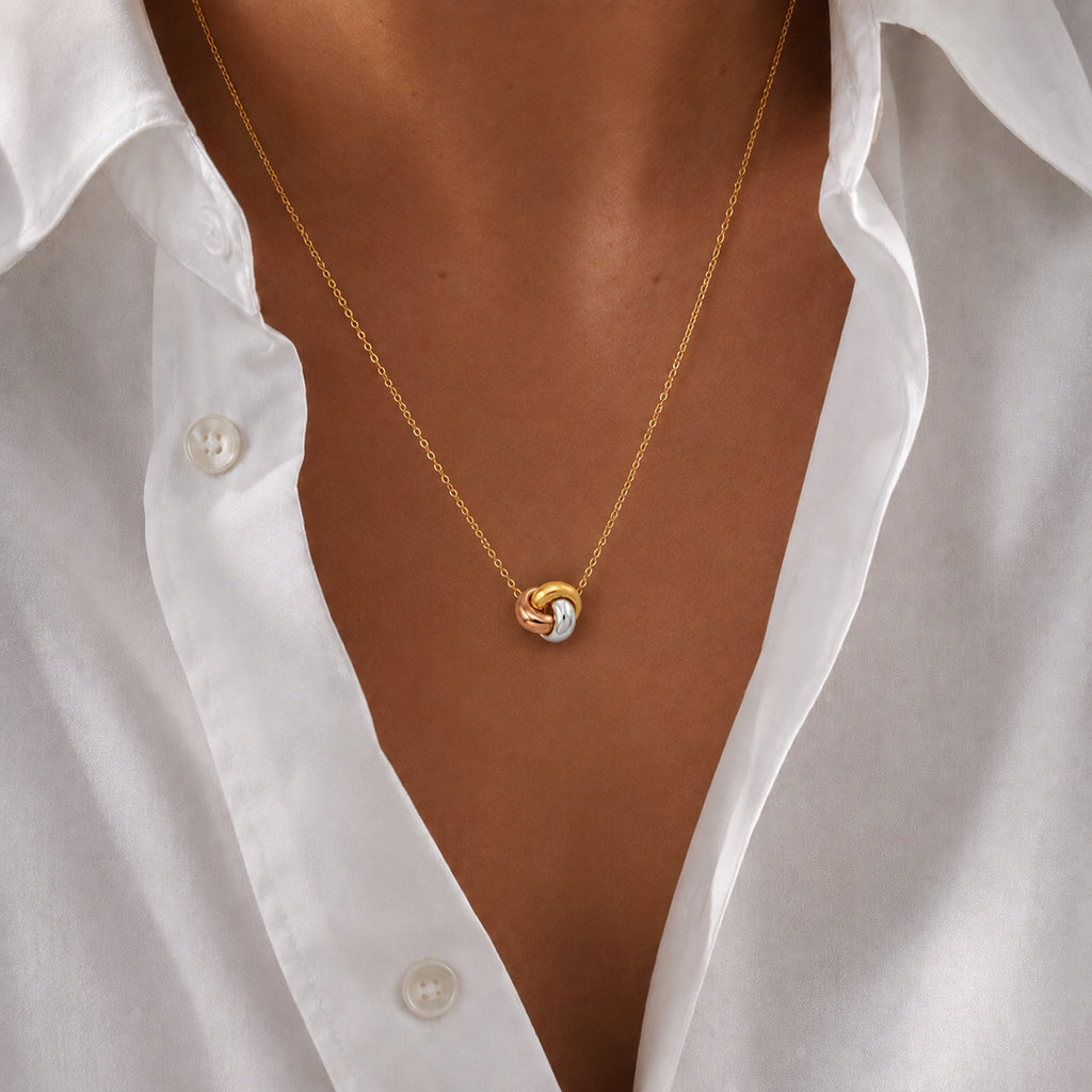 - 9K Yellow Gold Necklace (Size - 18) with Spring Ring Clasp_8481088_2
