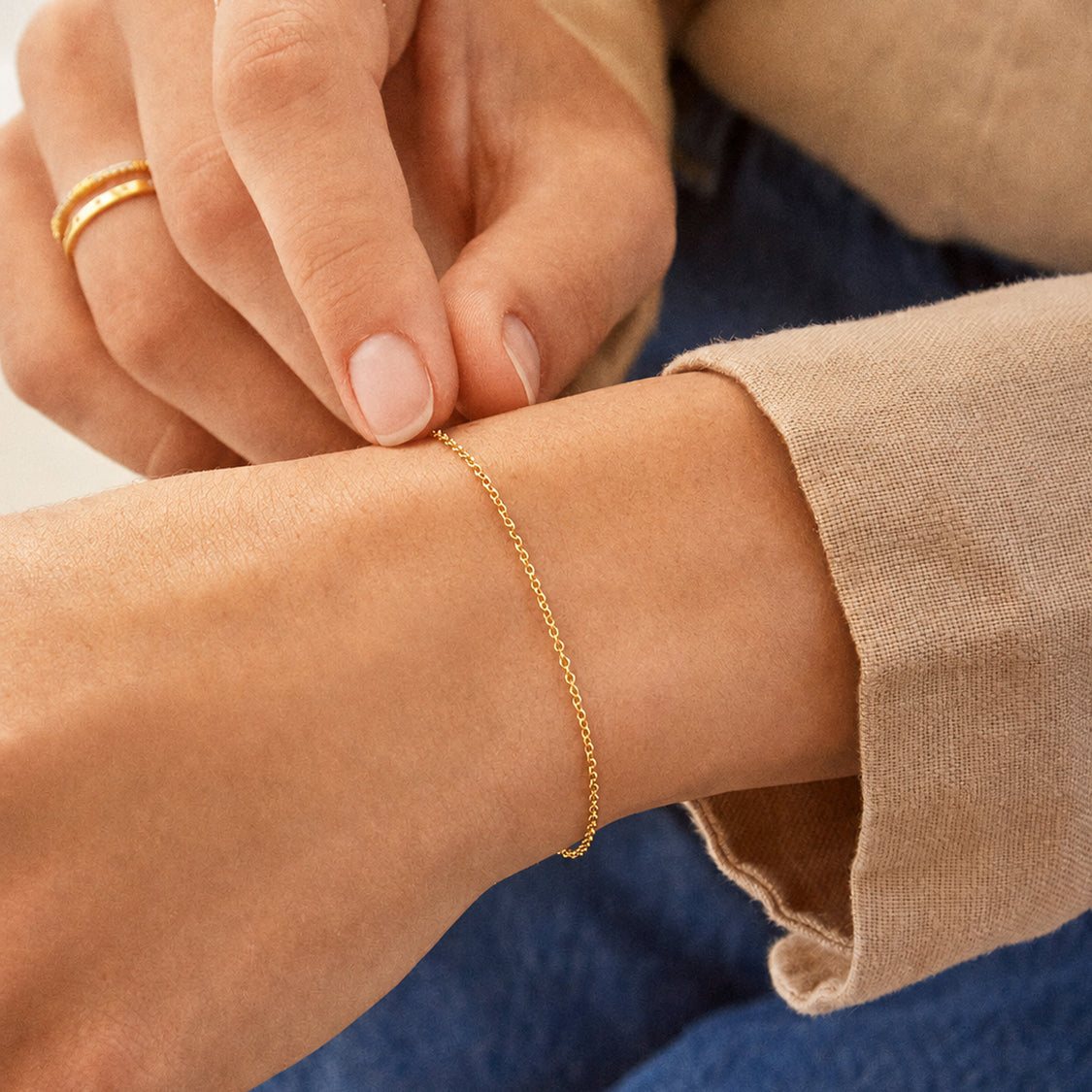Maestro Collection - 9K Yellow Gold Bracelet (Size - 7.5) with Spring Ring ClaspÂ  8481196 5