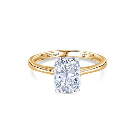 Luxuriant 18K Yellow Gold IGI Certified VS/EF Lab Grown OLD MINE CUT Diamond Solitaire Ring 3.00 Ct 8481529 1