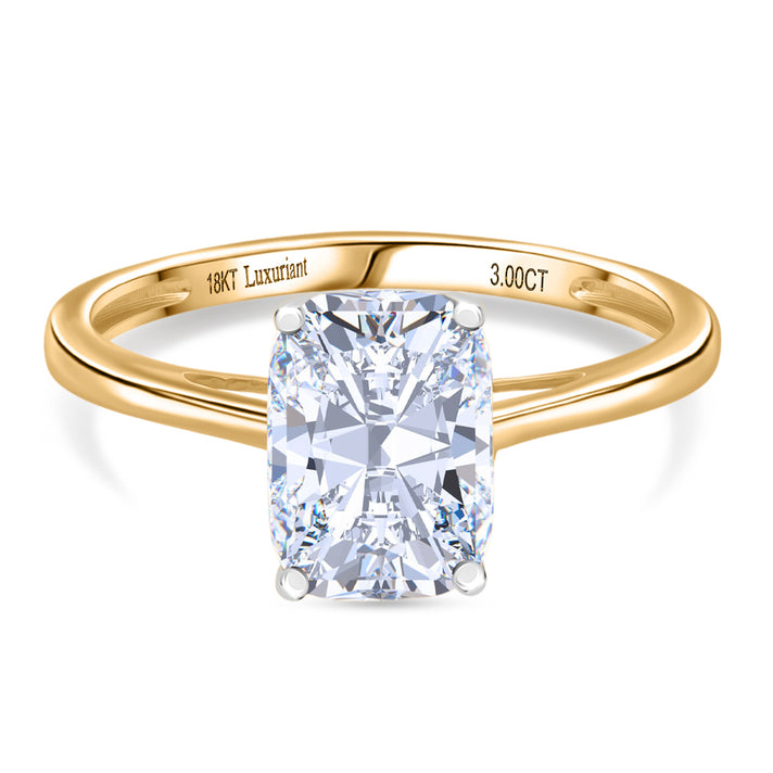 Luxuriant 18K Yellow Gold IGI Certified VS-EF Lab Grown OLD MINE CUT Diamond Solitaire Ring 3.00 Ct 8481529 1