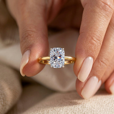Luxuriant 18K Yellow Gold IGI Certified VS/EF Lab Grown OLD MINE CUT Diamond Solitaire Ring 3.00 Ct 8481529 2