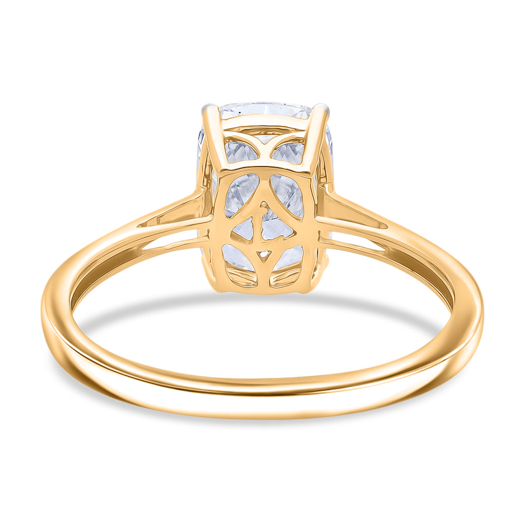 Luxuriant 18K Yellow Gold IGI Certified VS/EF Lab Grown OLD MINE CUT Diamond Solitaire Ring 3.00 Ct_8481529_4
