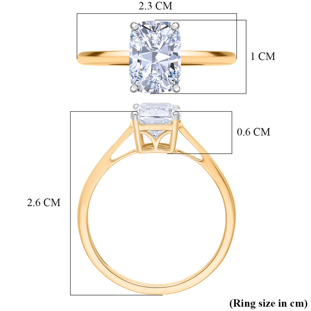Luxuriant 18K Yellow Gold IGI Certified VS/EF Lab Grown OLD MINE CUT Diamond Solitaire Ring 3.00 Ct_8481529_5