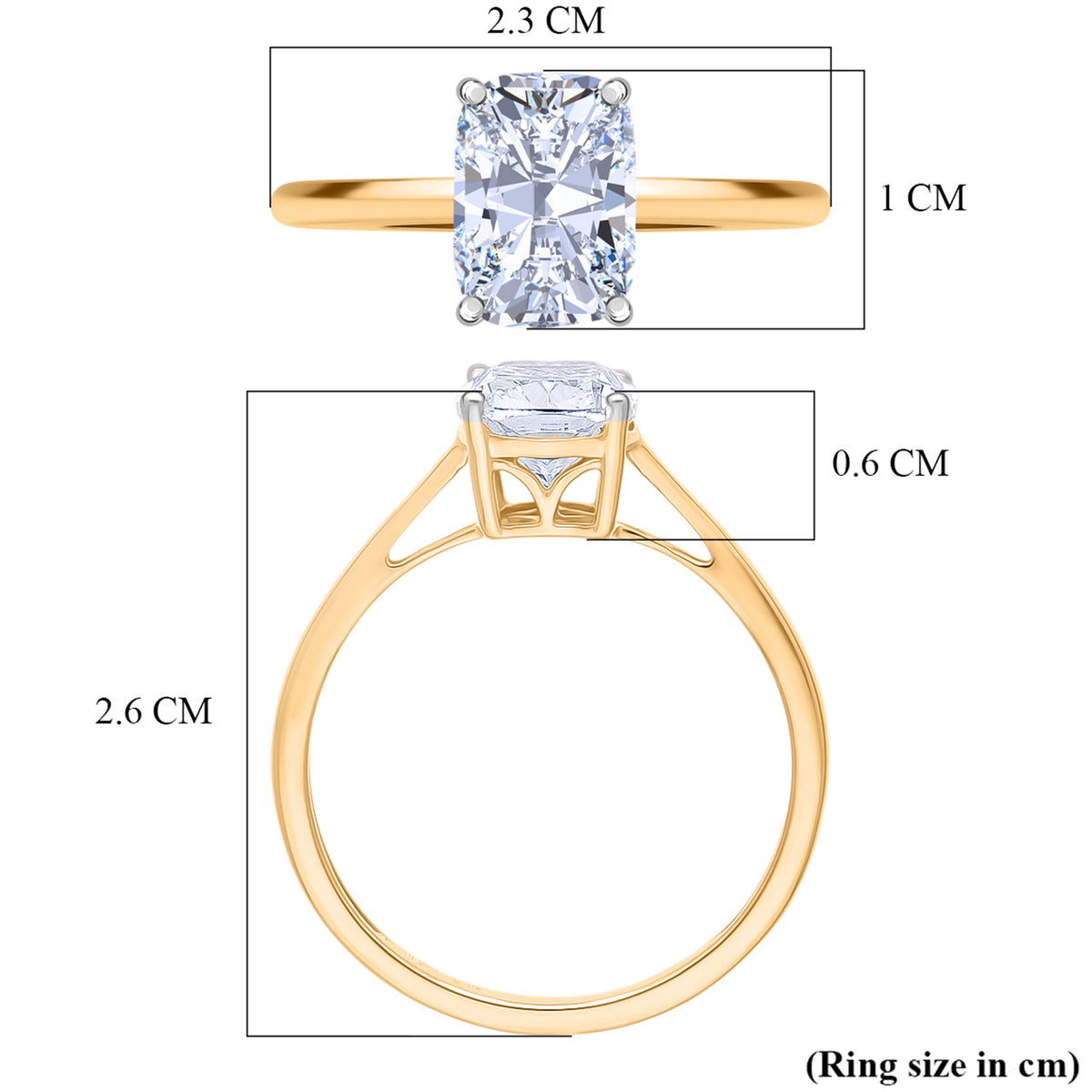 Luxuriant 18K Yellow Gold IGI Certified VS/EF Lab Grown OLD MINE CUT Diamond Solitaire Ring 3.00 Ct 8481529 6