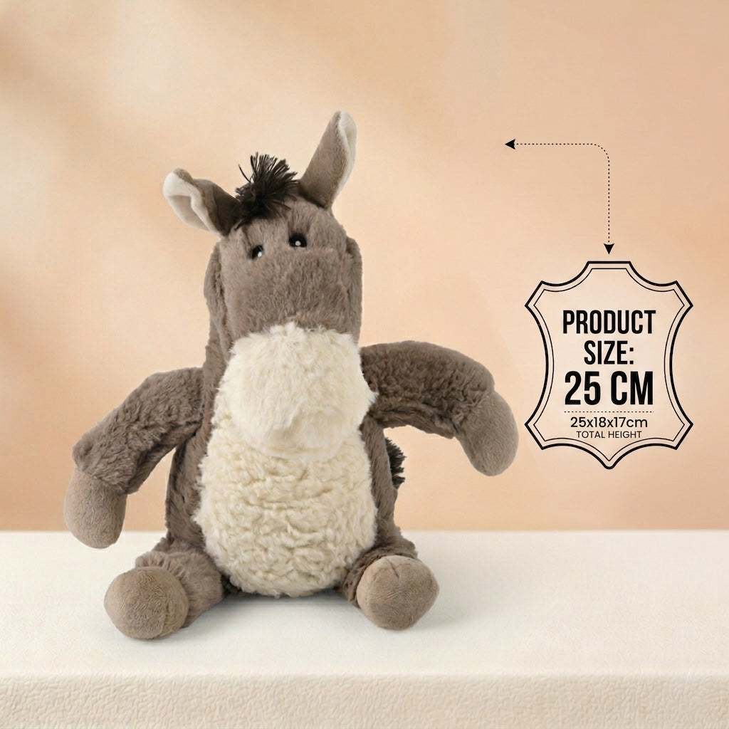 LIVMORE Decorative Plush Horse Door Stopper - Anti-Slam &amp; Lockout Protection &amp; Pinch-Free Safety (25x18x17 cm) - Brown V32519936 3