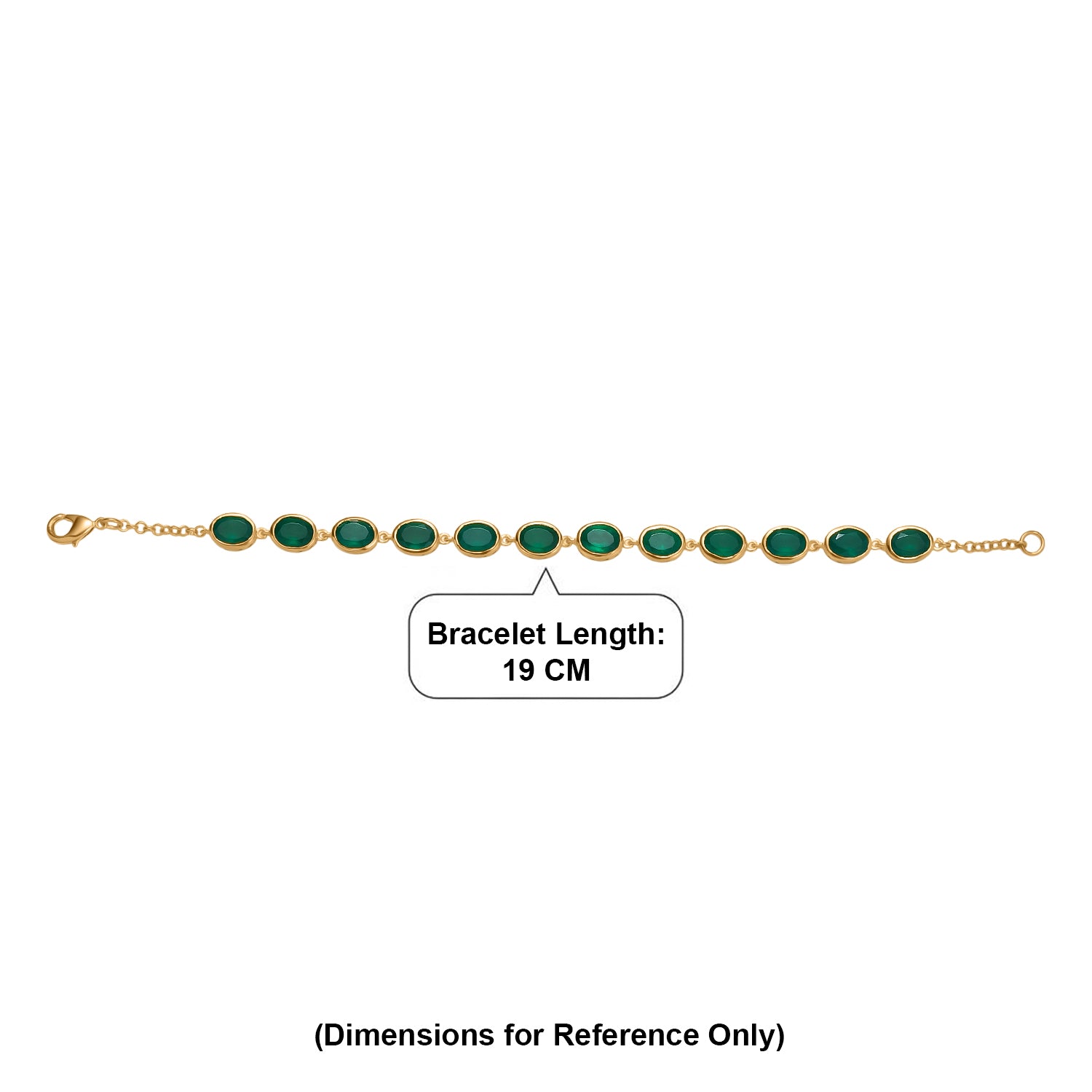 Verde Onyx Linking Bracelet (Size - 7.5) with Lobster Clasp 13.94 Ct. V32515946 5