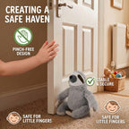 LIVMORE Decorative Plush Sloth Door Stopper (20x16x20 cm) - Grey_8481593_2