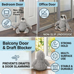 LIVMORE Decorative Plush Sloth Door Stopper (20x16x20 cm) - Grey_8481593_4