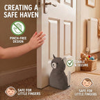 LIVMORE Decorative Plush Cat Door Stopper (15x10x 18 cm) - Grey_8481609_2