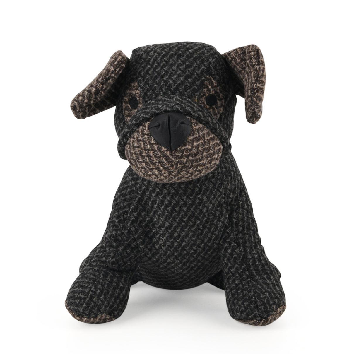 LIVMORE Decorative Plush Dog Door Stopper (22x18x19 cm) - Black V32519514 0