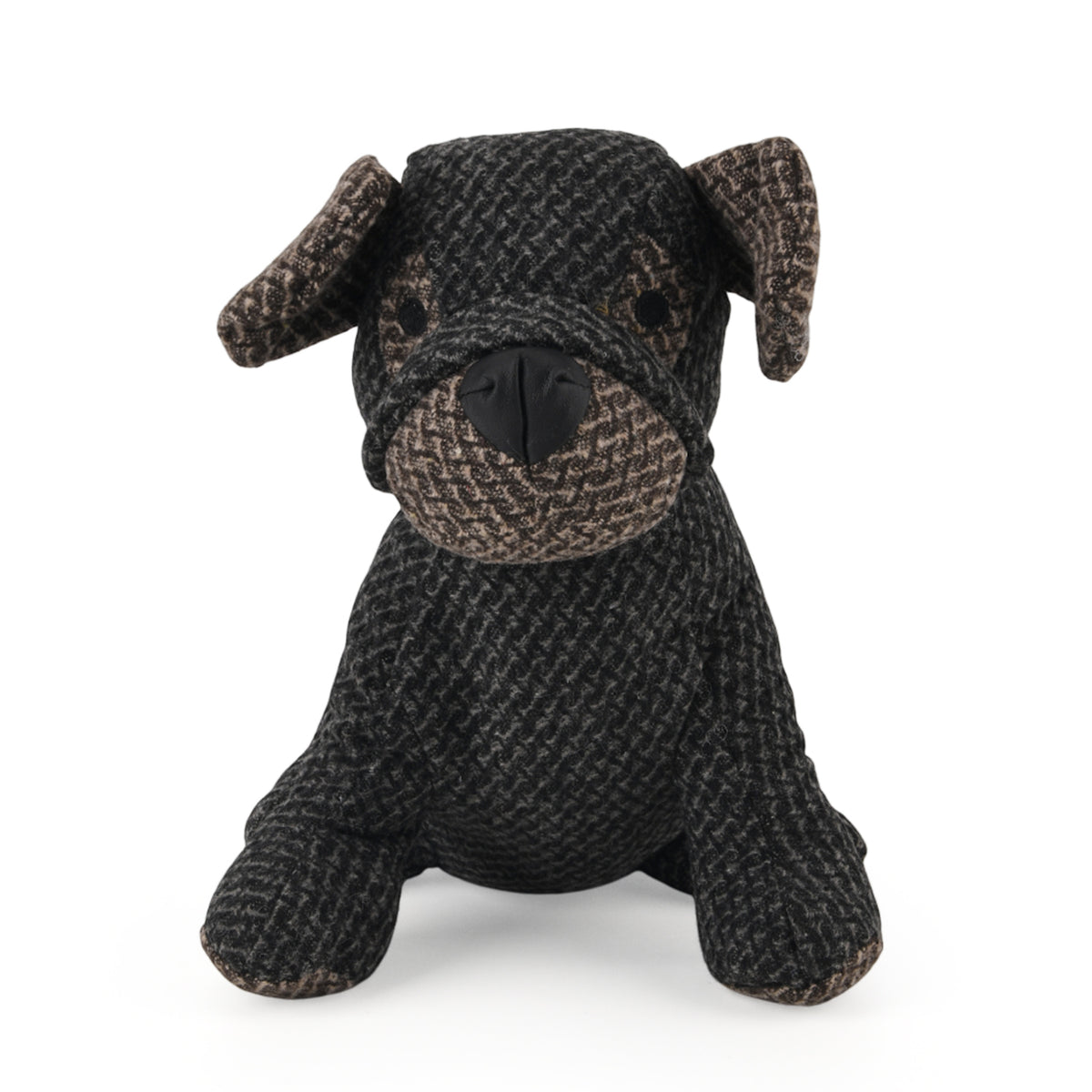 LIVMORE Decorative Plush Dog Door Stopper (22x18x19 cm) - Black V32519514 0