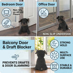 LIVMORE Decorative Plush Dog Door Stopper (22x18x19 cm) - Black_8481610_4