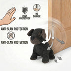 LIVMORE Decorative Plush Dog Door Stopper (22x18x19 cm) - Black_8481610_5
