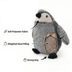 LIVMORE Decorative Plush Cat Door Stopper - Anti-Slam & Lockout Protection & Pinch-Free Safety (16x20x15 cm) - Grey_8481611_6